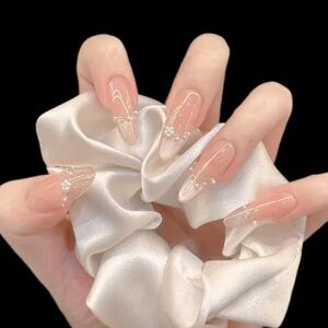 10 pcs Handmade Elegant and Simple Nude Nail
